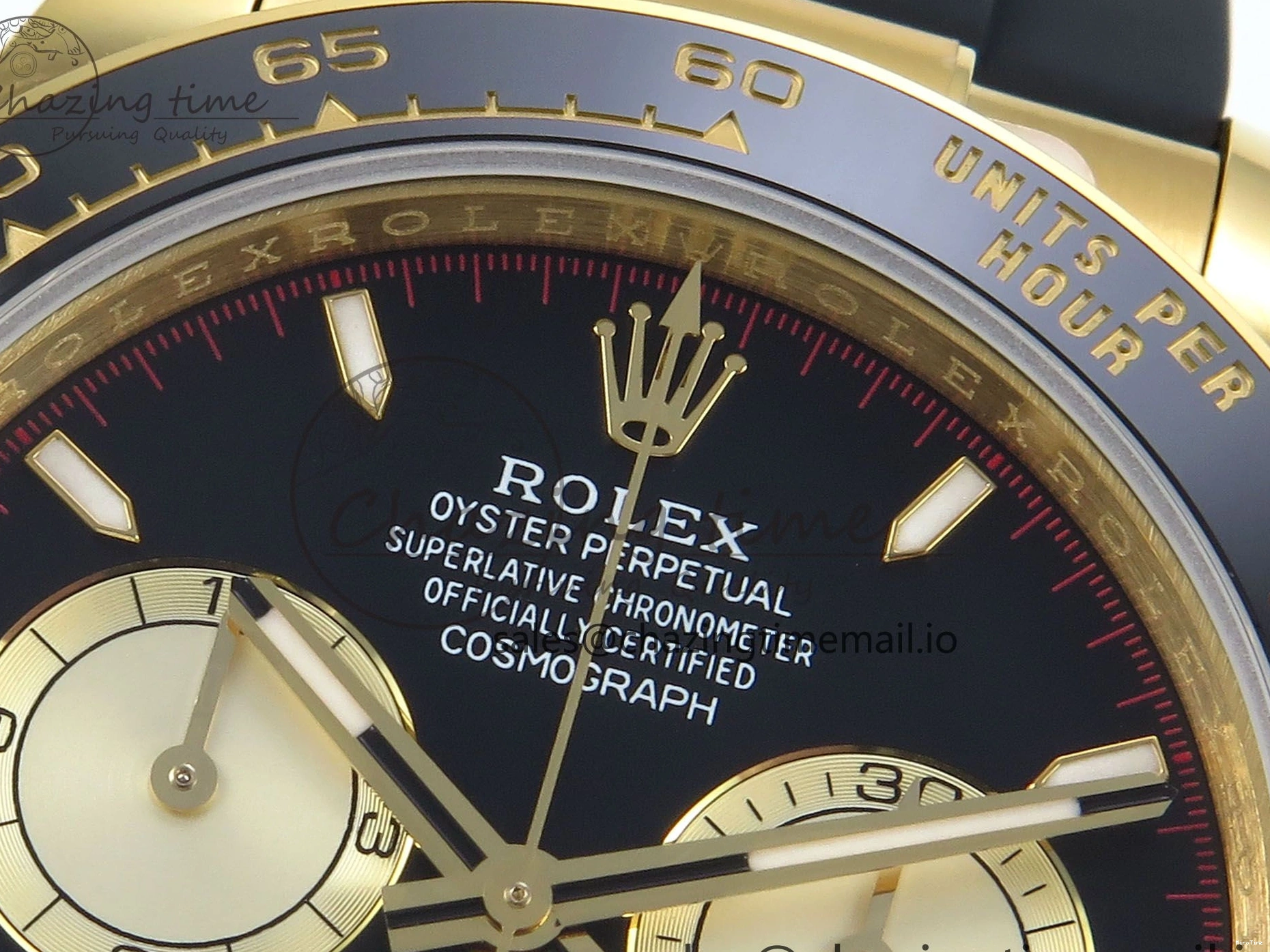 MiroTime 0208 Daytona 126518 QF 1:1 Best Edition Black YG Dial on Oysterflex Strap SH4131 V Functional 283